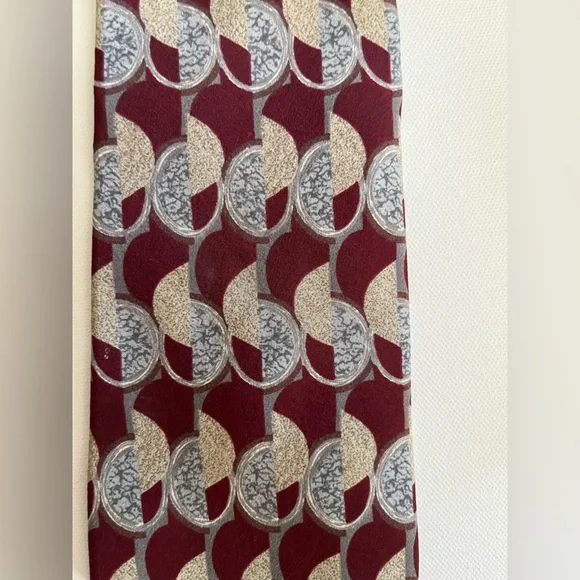 Elegant Men's Silk Tie Set - Burgundy and Blue by ZYLOS* George Machado
